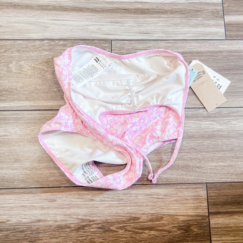 NWT! Billabong Girls Sweet Waves Pink Dream Halter One Piece Swimsuit Size 10 - Picture 4 of 6
